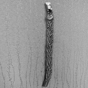 TRADES by Haim Shahar | Heavy Multi-Strand Silver-Tone Bracelet | Magnetic Clasp